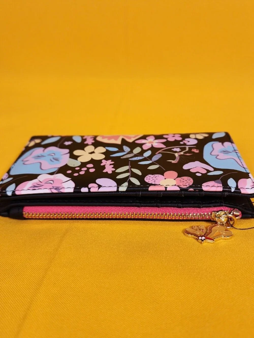 Loungefly Disney Alice in Wonderland Floral Wildflower Butterfly Flap Wallet NEW